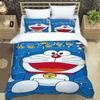 Doraemon Anime Serie Bettwäsche-Set, Inklusive Bettbezug und Kissenbezügen, 3-teiliges Set; Schlafzimmerdekoration kann individuell gestaltet werden.