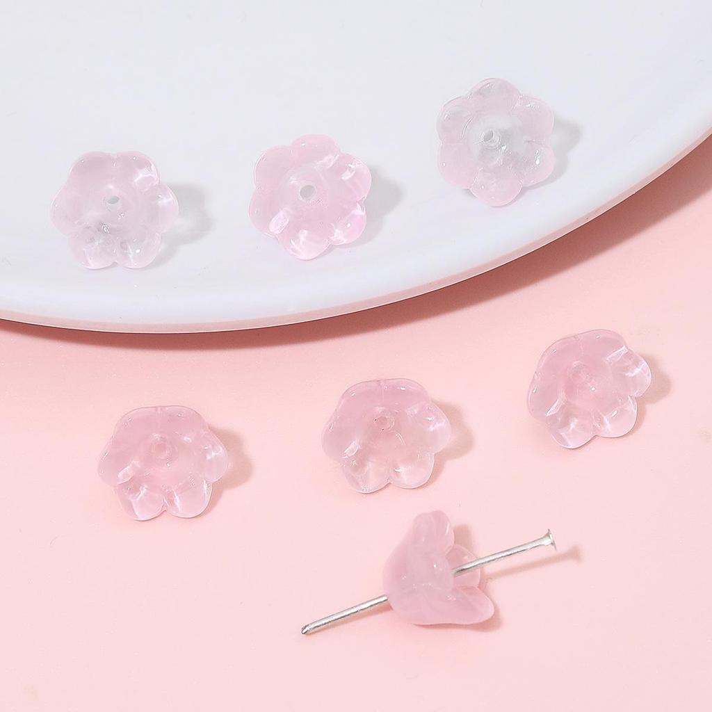 Gradient Glass Imitation Jade Lily of the Valley Beads for DIY Necklace & Bracelet Accessories