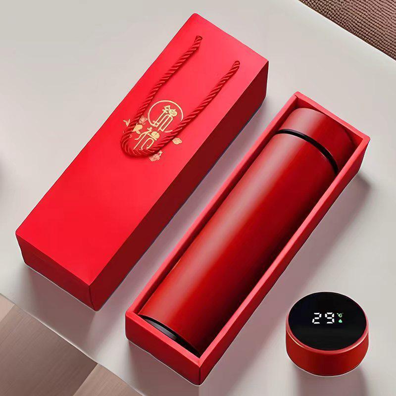 Custom Insulated Stainless Steel Cup with Logo, Engraved Lettering, Temperature Display - Ideal for Events and Souvenirs