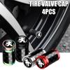4pcs Carbon Fiber Car Wheel Tire Valve Caps Stem Decoration Covers Accessories For 2008 3008 206 207 208 307 308 408 107
