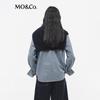 MO&Co. Women's Brushed Cotton Long-Sleeved Shirt