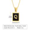 Letter Initial Pendant Necklace Women Stainless Steel Jewelry Alphabet Collar Birthday Party Mom Girlfriend Valentine's Day Gift