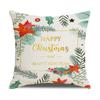Christmas Pillowcase Nordic Golden Letters Linen Elk Christmas Sofa Pillowcase Cushion