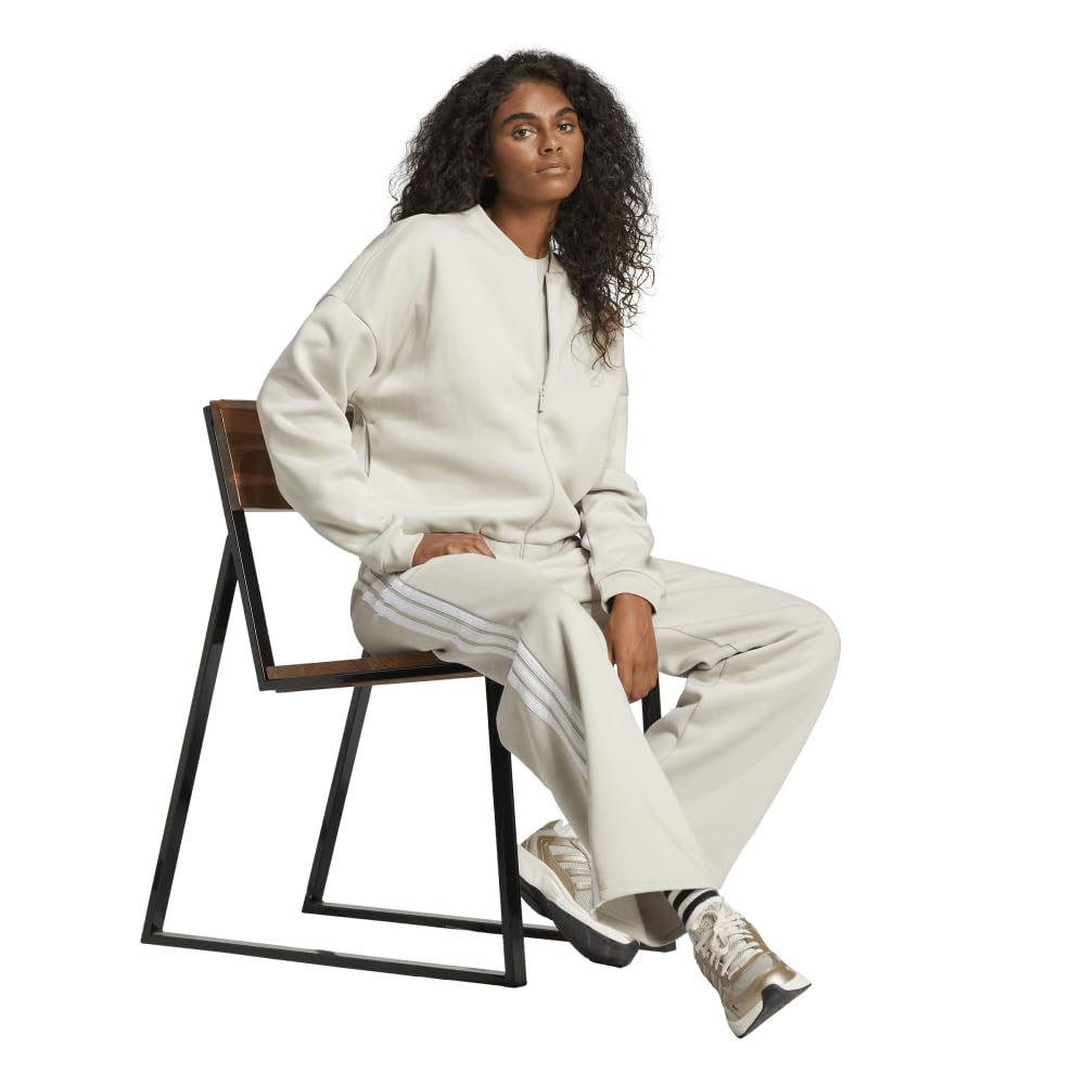 Adidas Essentials Bomber KVC35 Wonder Alumina Size Small Women's SL+ Fleece-Lined Jacket, (JD9972),