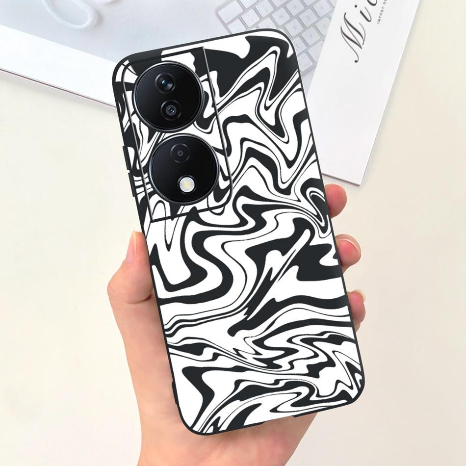 Cool Fashion Moon Printed Case For Honor X7b Candy Color Soft Silicon TPU Shockproof Phone Cases For HonorX7b X 7B 4G CLK-LX2
