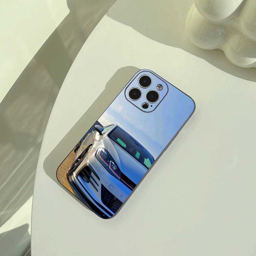 Car -G-Golf R 7 GTI Phone Case For iPhone 17,16,15,14,13,12,11 Pro Max,16/15/14Plus,XS Soft Black Cover