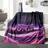 Space Adventure Night Flannel Blanket Super Soft Warm Cozy Blanket For Sofa Bed Office Travel Allseason Home Decor Gift