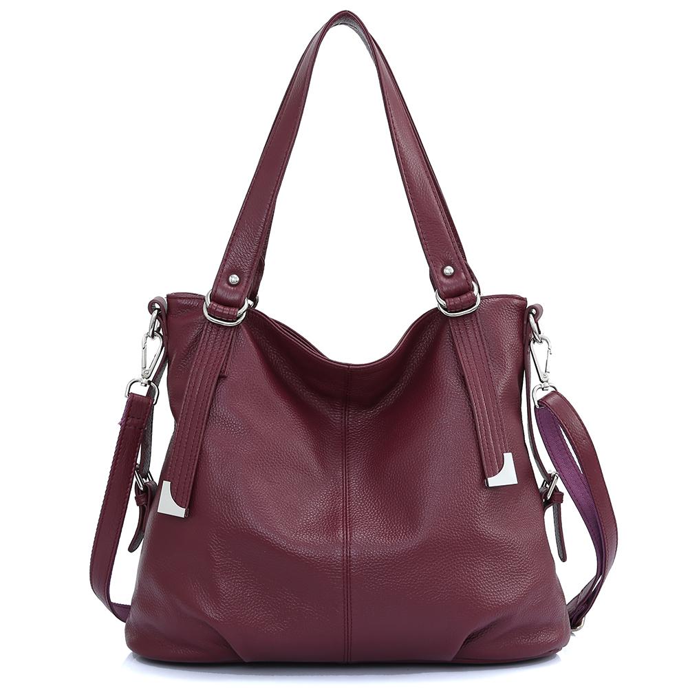 Zency Soft Genuine Leather Bags Women Simple Classic Shoulder Bag