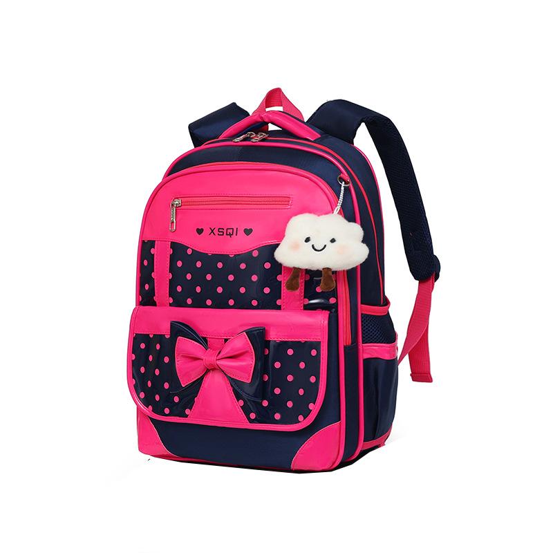 Children'S Tie Rod Schoolbag Three Rounds Girl Princess Primary School Backpack Girls Schoolbag 1-3-5 -6 Level Drag