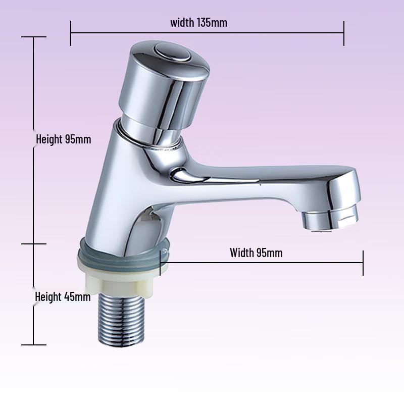 Lindong Copper Press-Type Basin Delay Faucet