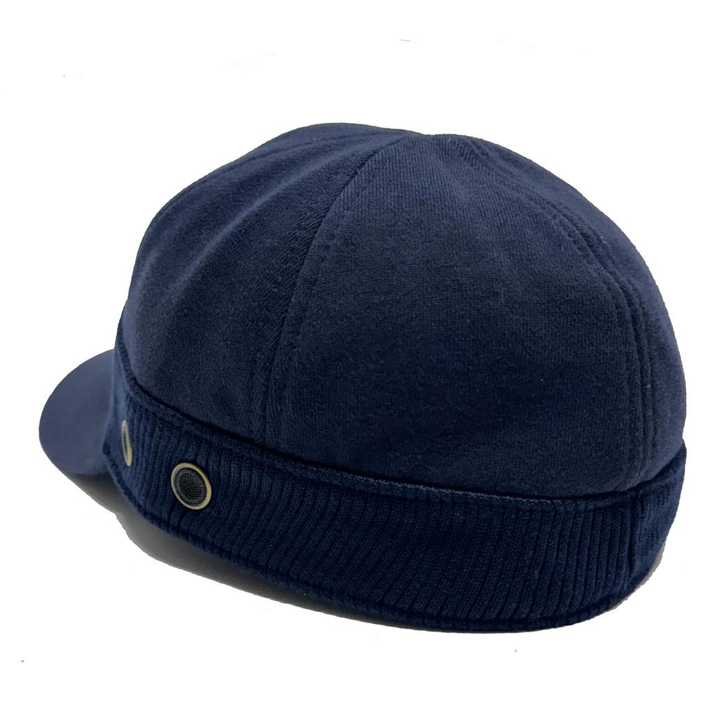 Of Large Size Rib Cap Cap Popular Design Soft Sweat Material Washable Hat Soft Material with Beautiful Shape Adjustable XL Navy [Sense Grace]