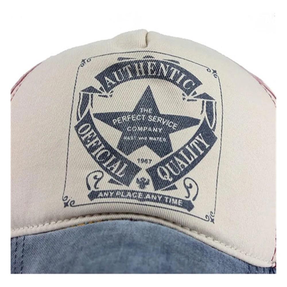 Vintage Baseball Cap Washed Denim Trucker Hat Fashion P,a12