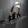 Black Gold Bathroom Shelf 304 Stainless Steel Wall Mounted Storage Rack Dresser Shower Stall Toilet Shelf Bathroom Accessories