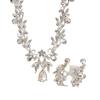 Wedding Dress with Accessories, Collarbone Necklace, Earrings, Two-piece Set, Women's Alloy Jewelry Set