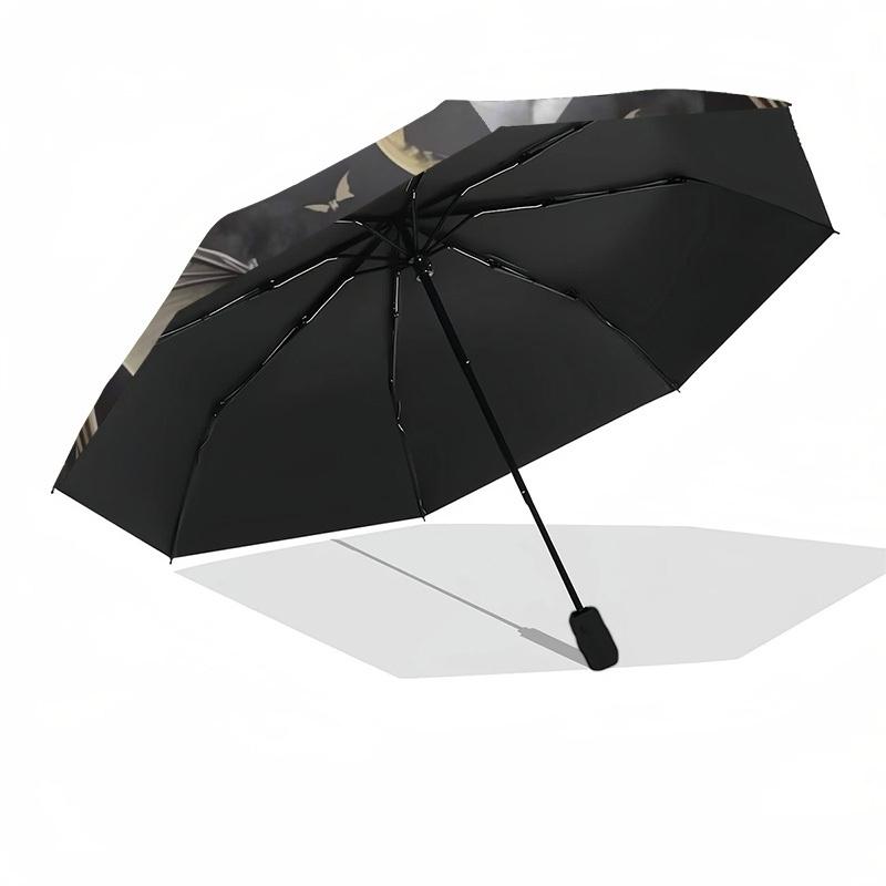 1pc Gothic Bat Moon Night Artwork Umbrella with Plastic Handle,Suitable for All Seasons Home Travel Outdoor UmbrellaDD090