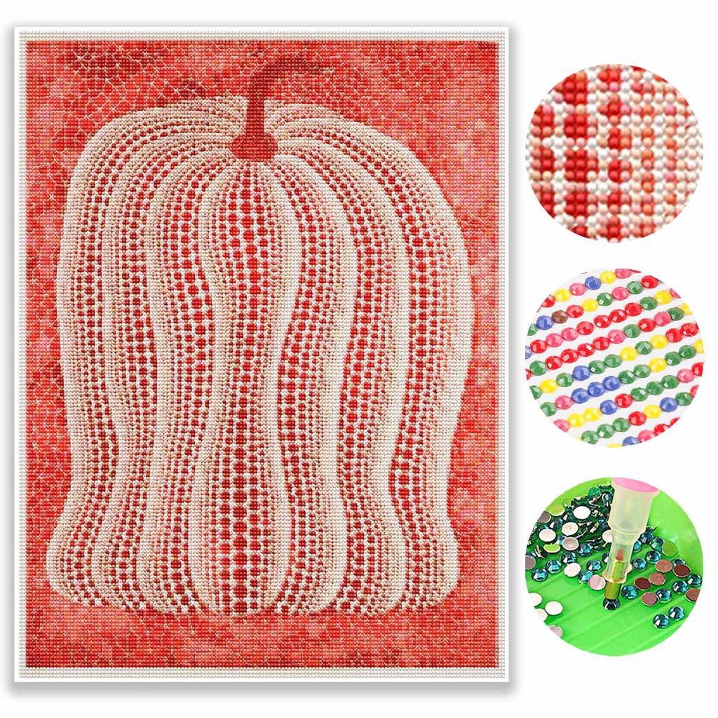 Diamond painting kit pumpkin. full diamond round mosaic handmade. home decoration gift