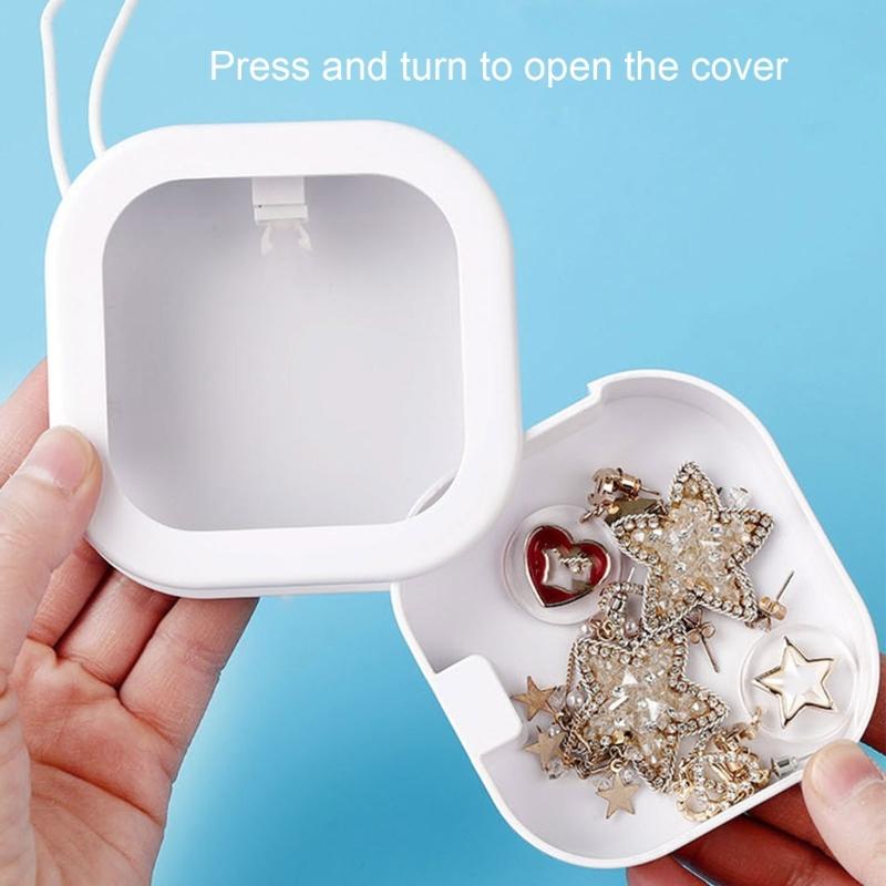 Hair Tie Organizer Portable Travel Qtip Holder Hair Accessories Storage Box Hair