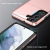 AMORUS For Samsung Galaxy S22 5G Case with Sliding Card Holder PC TPU Phone Back Cover