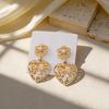 Bohemian Shell Pearl Drop Earrings Gold Plated Ocean Style Earrings For Women Beach Vacation Party Jewelry