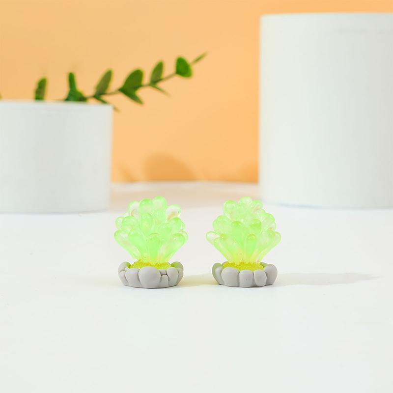 Potted Plants In The Shape Of Noctilucent Marine Resin Fish Tank Landscape Fish Aquatic Ornament Aquarium Decoration Accessories