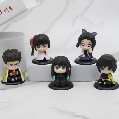 Sada anime figurek Demon Slayer - Nezuko Tanjirou Zenitsu Inosuke Kyoujurou Giyuu Kawaii Qposket PVC Model Hračky Dárek 15 stylů