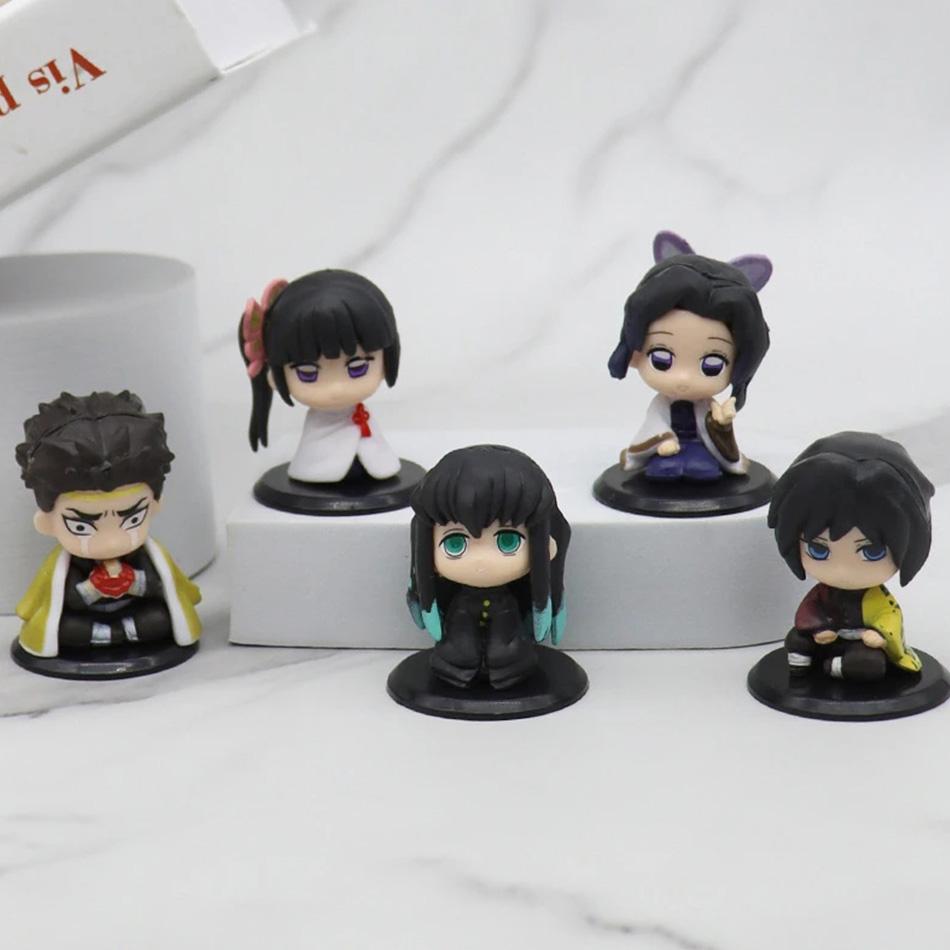 Anime Demon Slayer Figure Nezuko Tanjirou Zenitsu Inosuke Kyoujurou Giyuu Kawaii Qposket PVC Model Toys Gift 15 Style