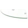 VidaXL Corner Shelves 2 Pcs and Supports Transparent Glass 25x25 Cm