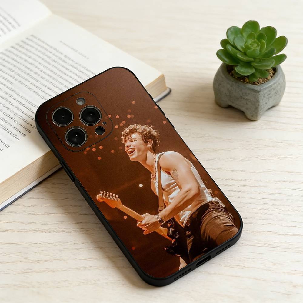 S-Shawn M-Mendes Phone Case For iPhone 17, 16,15,14,13,12,11 Plus,Pro Max, Others Soft Black Cover