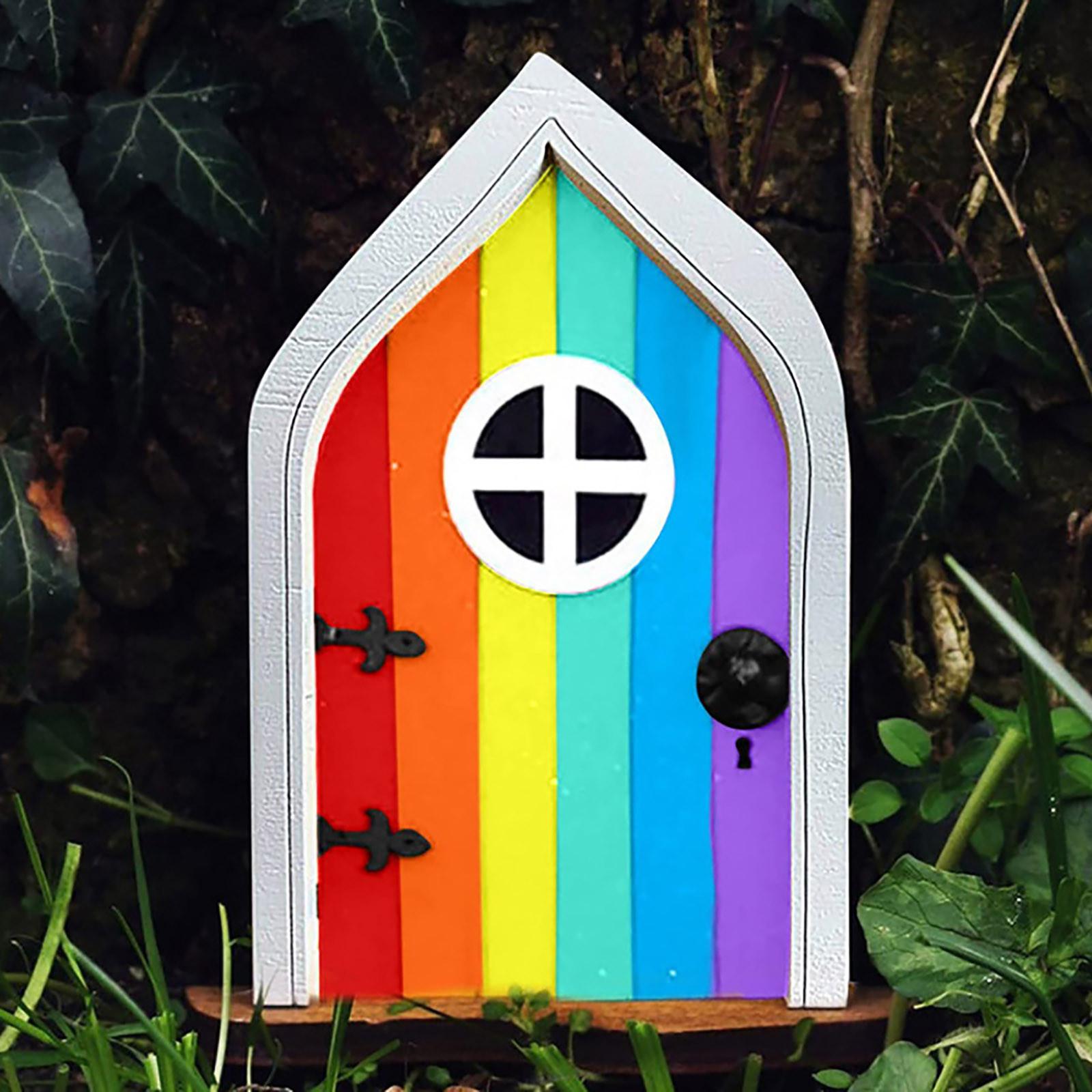 

Садові дерев яні мініатюрні декоративні двері Дерево Карликові двері Ремесла A