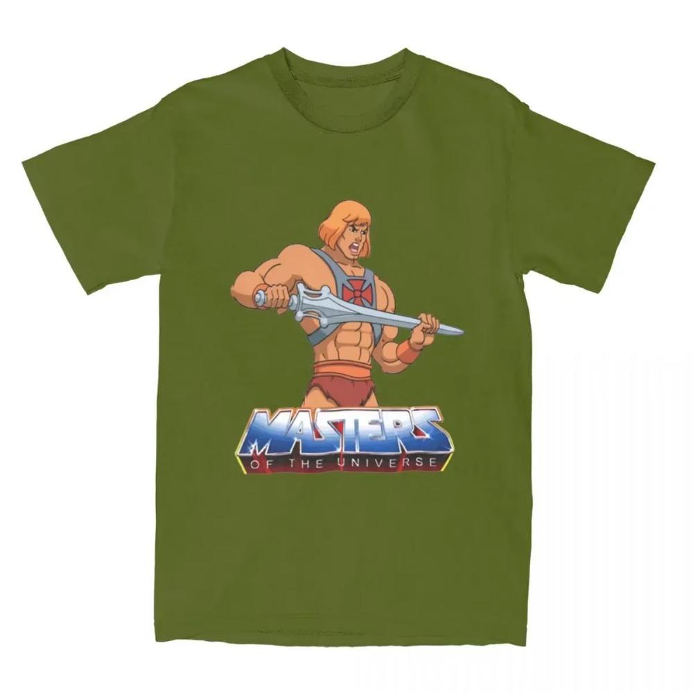 Męska Damska Koszulka z Logo He Man Masters Of The Universe Odzież He-man Kreskówka T-shirt Odzież Graficzny Nadruk
