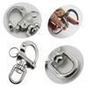 Outdoor Sports 316 Stainless Steel Ring Type Rotating Spring Shackle, Hand Pulled Quick Hanging Shackle, Quick Release Shackle