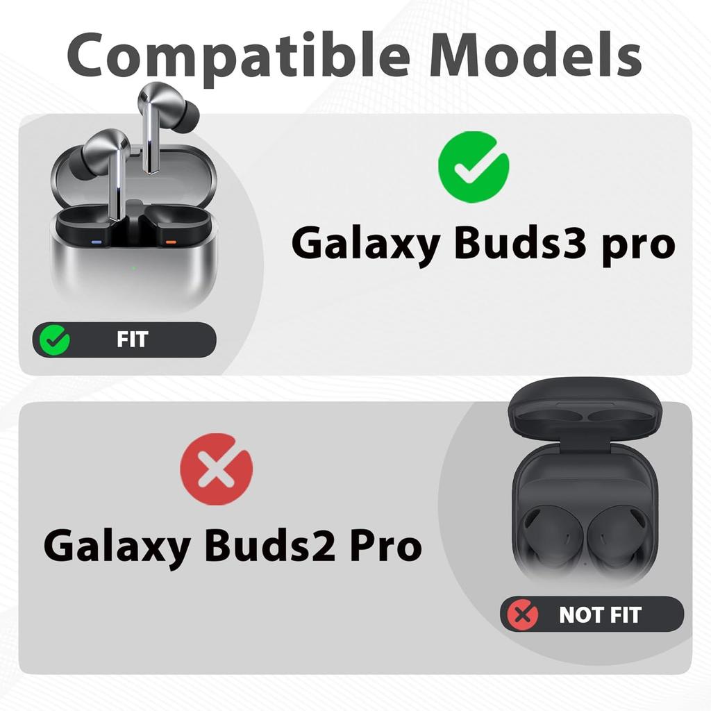 Adhiper Foam Ear Tips for Samsung Galaxy Buds3 Pro (2024) Earbuds, Comfort Replacement Tips with Memory Foam & Built-in Dust Mesh & Secure Buckle,