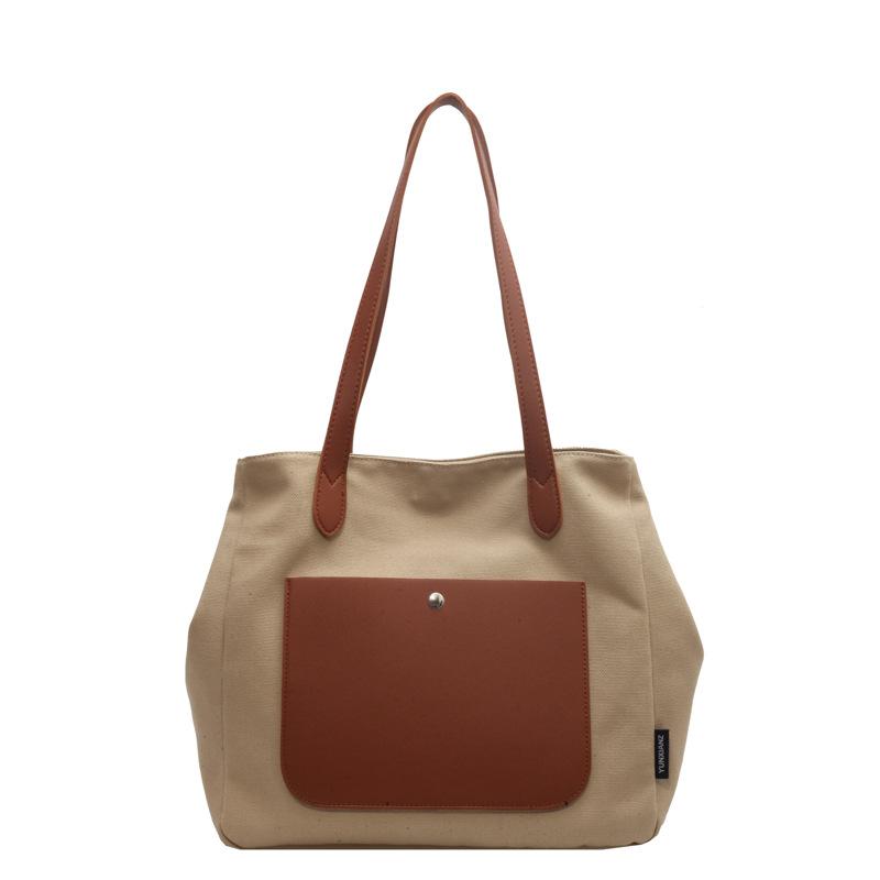 

Полотняна сумка Жіноча сумка на плече великої місткості Портативна студентська сумка для книжок Сумка-тоут хакі