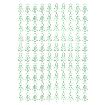 100 шт. Вишукані скріпки для паперу у формі різдвяної ялинки з гальванічного металу, багатоцільові милі скріпки для паперу для