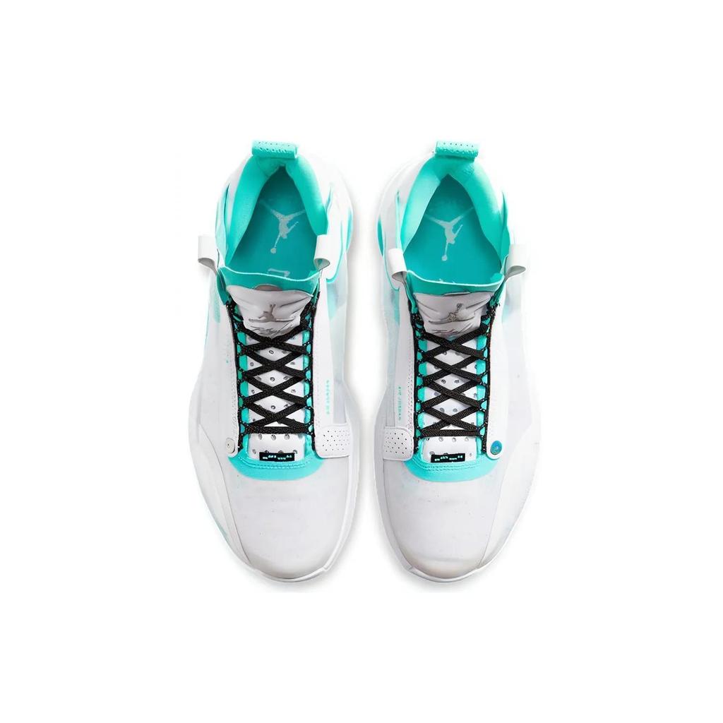 Air Jordan 34 PF 'Guo Ailun' PE (Unisex) White / Metallic Silver / Aurora Green Basketball Shoes BQ3381 103