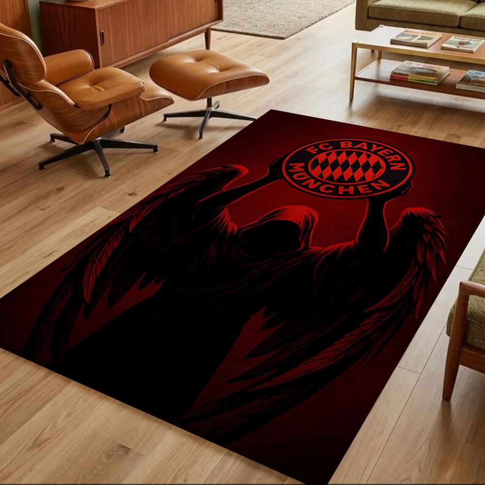 Bayern Munich Football Glory Cleanable Rug Soft Plush Non-slip Bottom Living Room Essential Fashionable Home Decor Housewarming Gift Idea