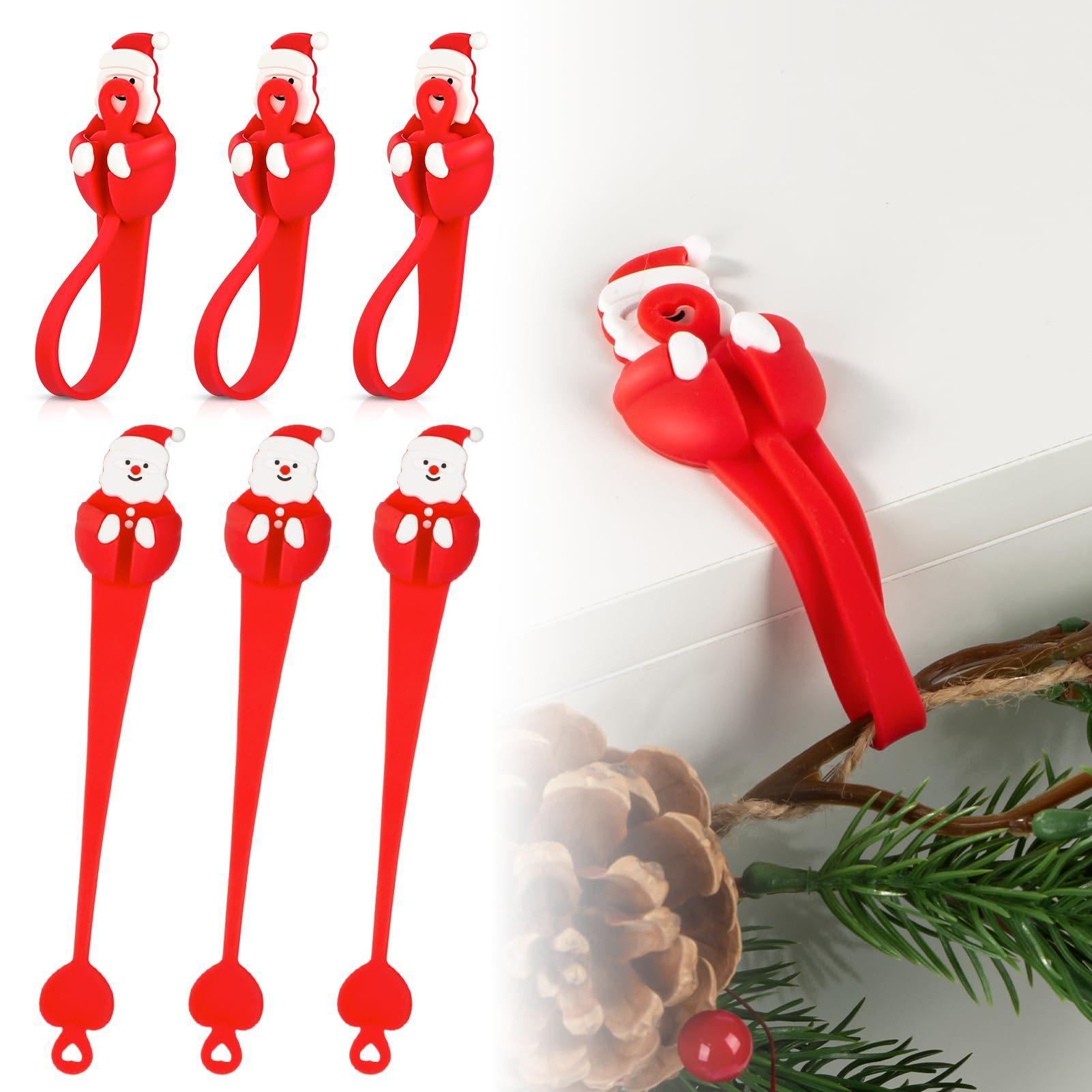 

Christmas Wreath Hook, Santa Hook, Fireplace Wreath Hook, Sock Holder, Wall Decoration One Size красный