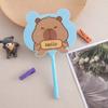 2Pcs Cartoon Capybara Pens Ballpoint Pen Plastic Fan Pen for Party Favor Classroom School Stationery Pen Supplies
