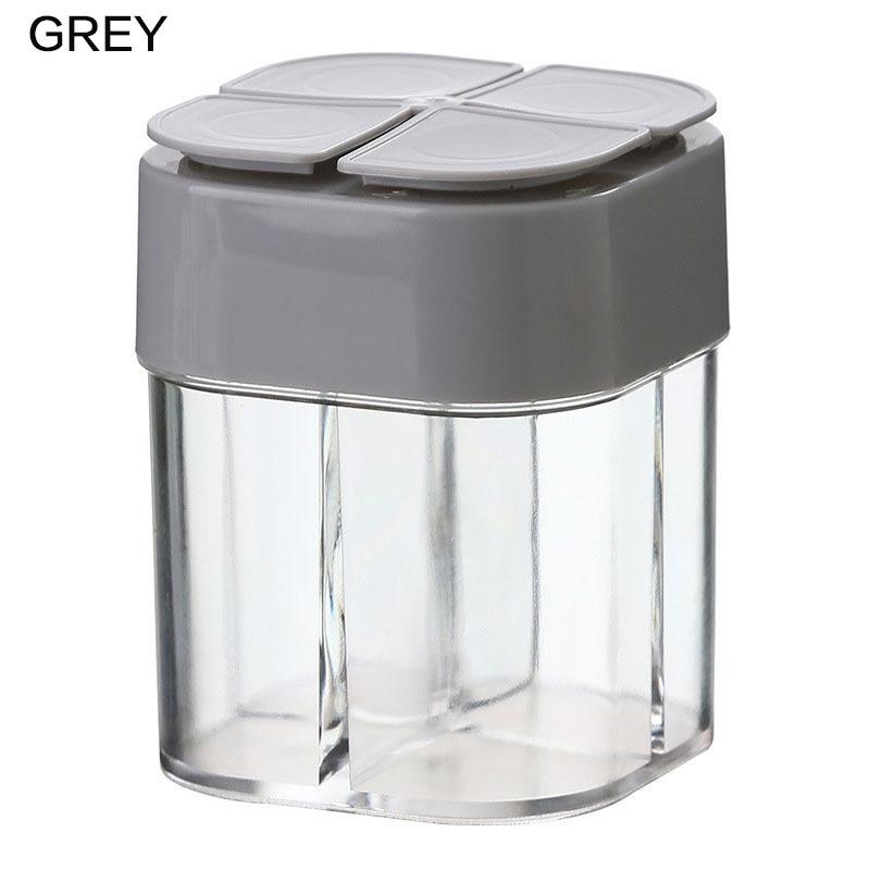 4 in 1 Plastic Dispenser Camping Spice Containers with Sealed lid, Seasoning Spice Shaker Travel Camping Spice Kit for Cooking
