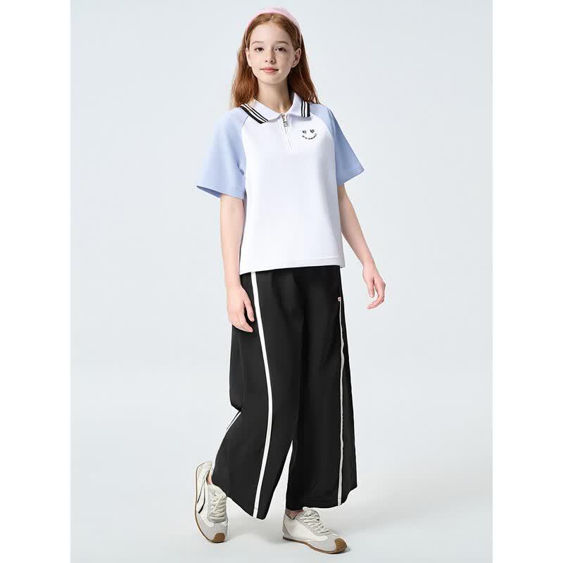 Monceau Girls  Summer Color-Block Short Sleeve & Pants Set 150
