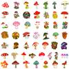 100 Slices Mushroom Sticker Cute Cartoon Mushroom DIY Waterproof and Removable Graffiti Sticker