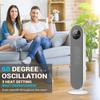 8W/1300W/2000W Portable Electric Heater Cooler Towel Fan PTC Ceramic Heating Timer Remote 7.9*8.3*25.6''