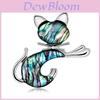 Retro Lady Cat Animal Alloy Brooch Pin With Adjustable Features For Casual Wear