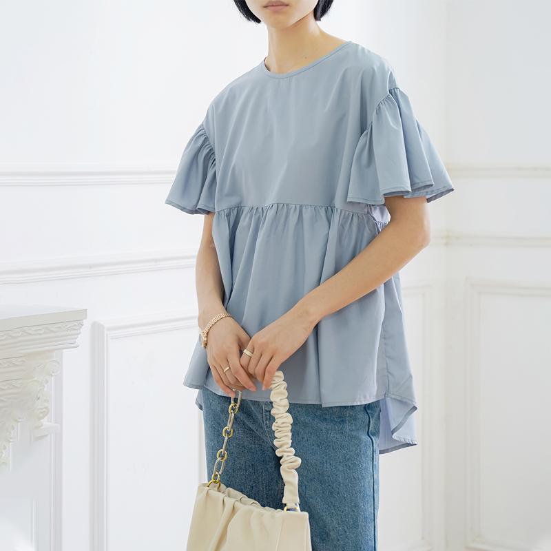 

DIMANAF 2024, новая летняя блузка больших размеров, модная женская свободная рубашка с рукавами-бабочками, повседневные однотонные футболки M белый