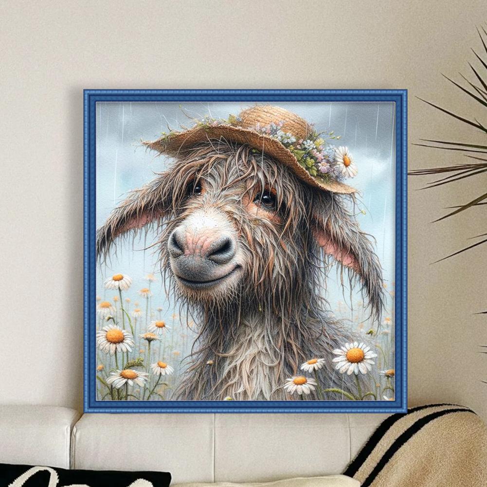 Kit Punto Croce Stampato Animali 40x40cm Fai da te 11CT Set Artigianale da Ricamo Decorazione per la Casa