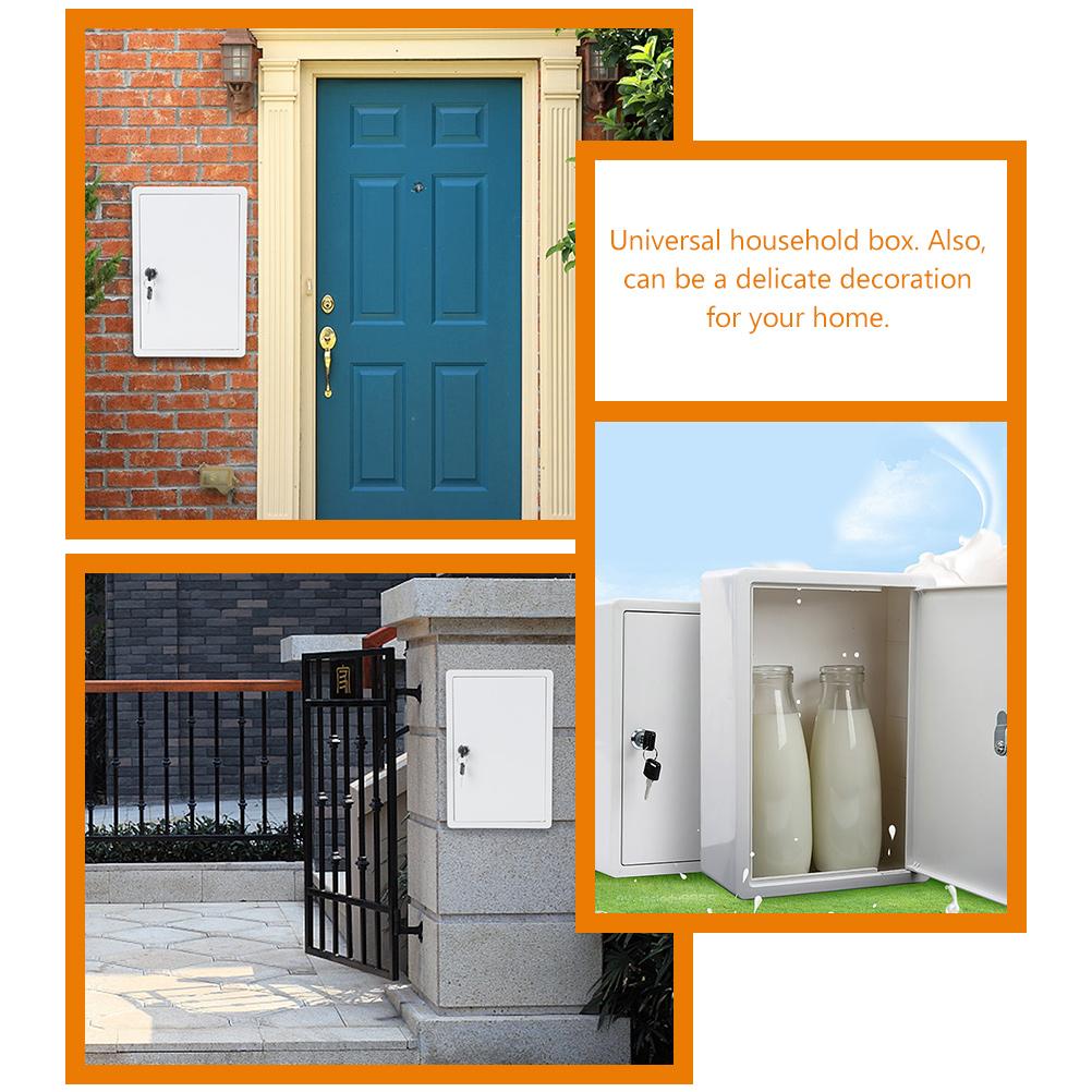 Kunststoff Milchkasten abschließbar Milchbox Wandmontage Milch Einwurfbox Hängebox für Zuhause Wandmontage Milchkasten