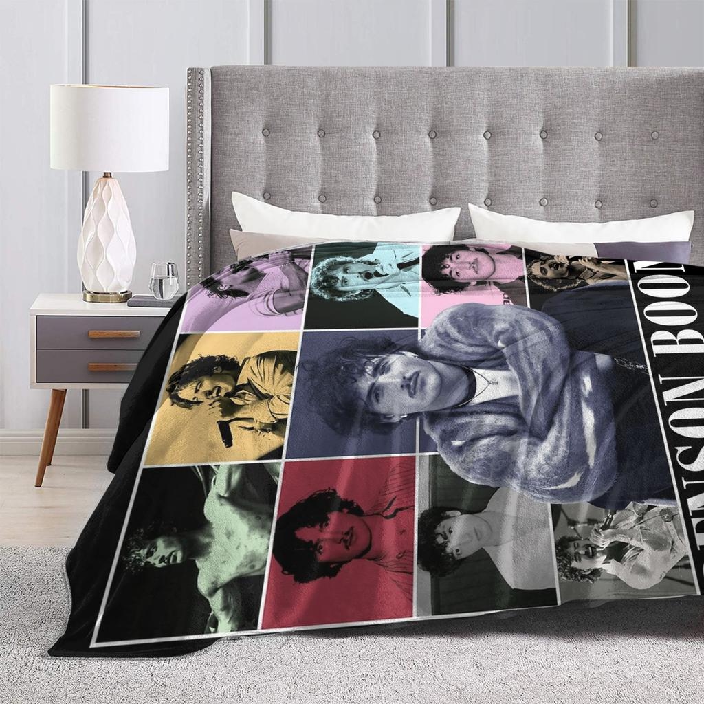 Benson Boone Sänger Musik Vintage Tour Wolldecken Lustige Überwurfdecken für Zuhause Hotel Sofa 200x150cm Steppdecke
