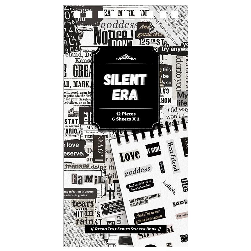 

4Style 12 шт./пакет Серия стикеров «Ретро коллаж с текстом» Креативный блокнот для ручной работы DIY материал Декоративные наклейки