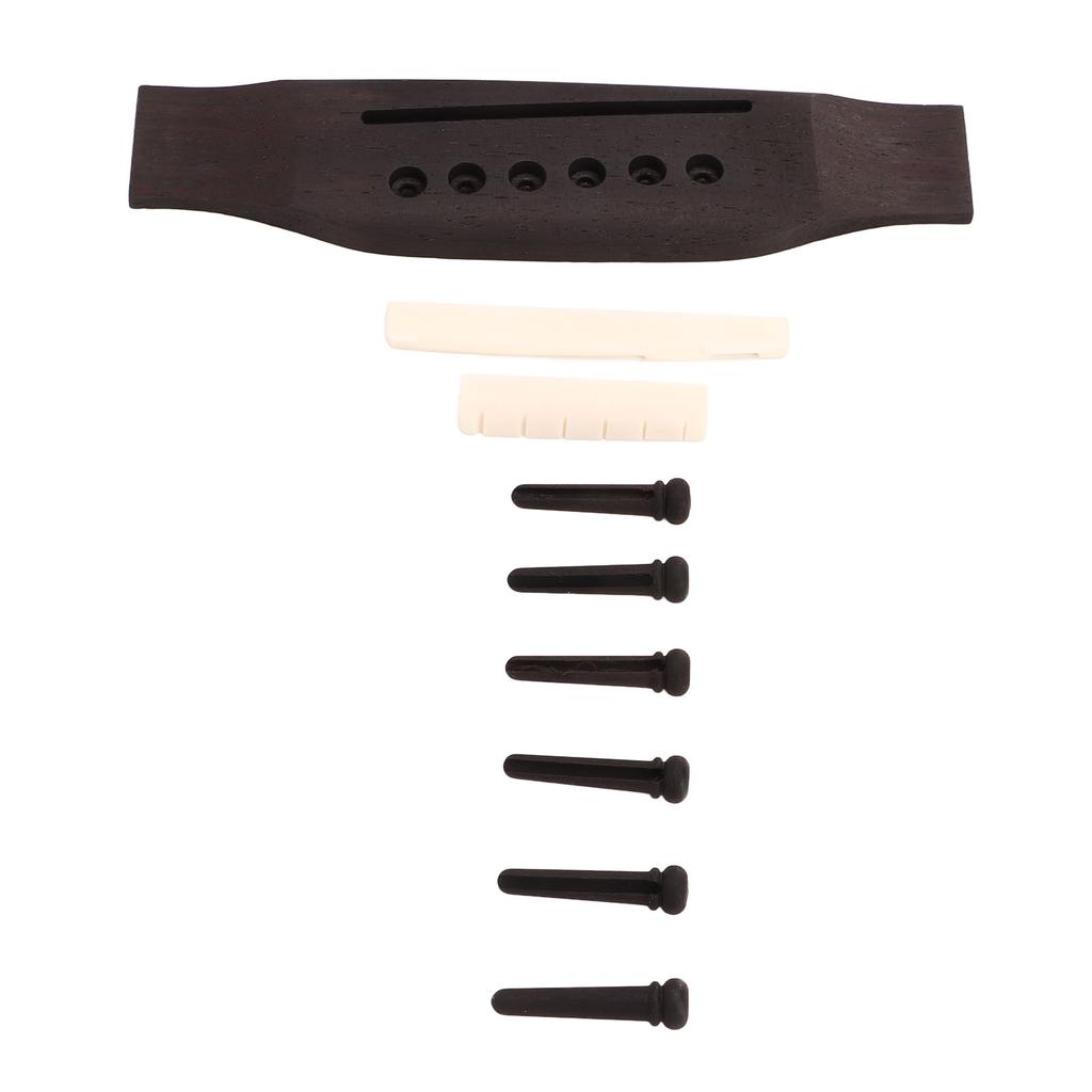Guitar Bridge Nut Saddle Pins 6 String Acoustic Guitar Bone Nut Saddle Wood Bridge Pins Set