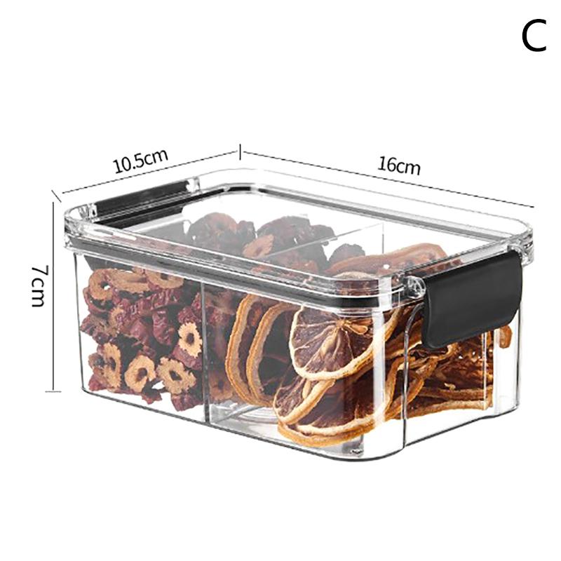 Divided Plastic Food Storage Containers Clear Organizers With Airtight Lids Seal Jar For Snacks, Dried Fruits Home Items